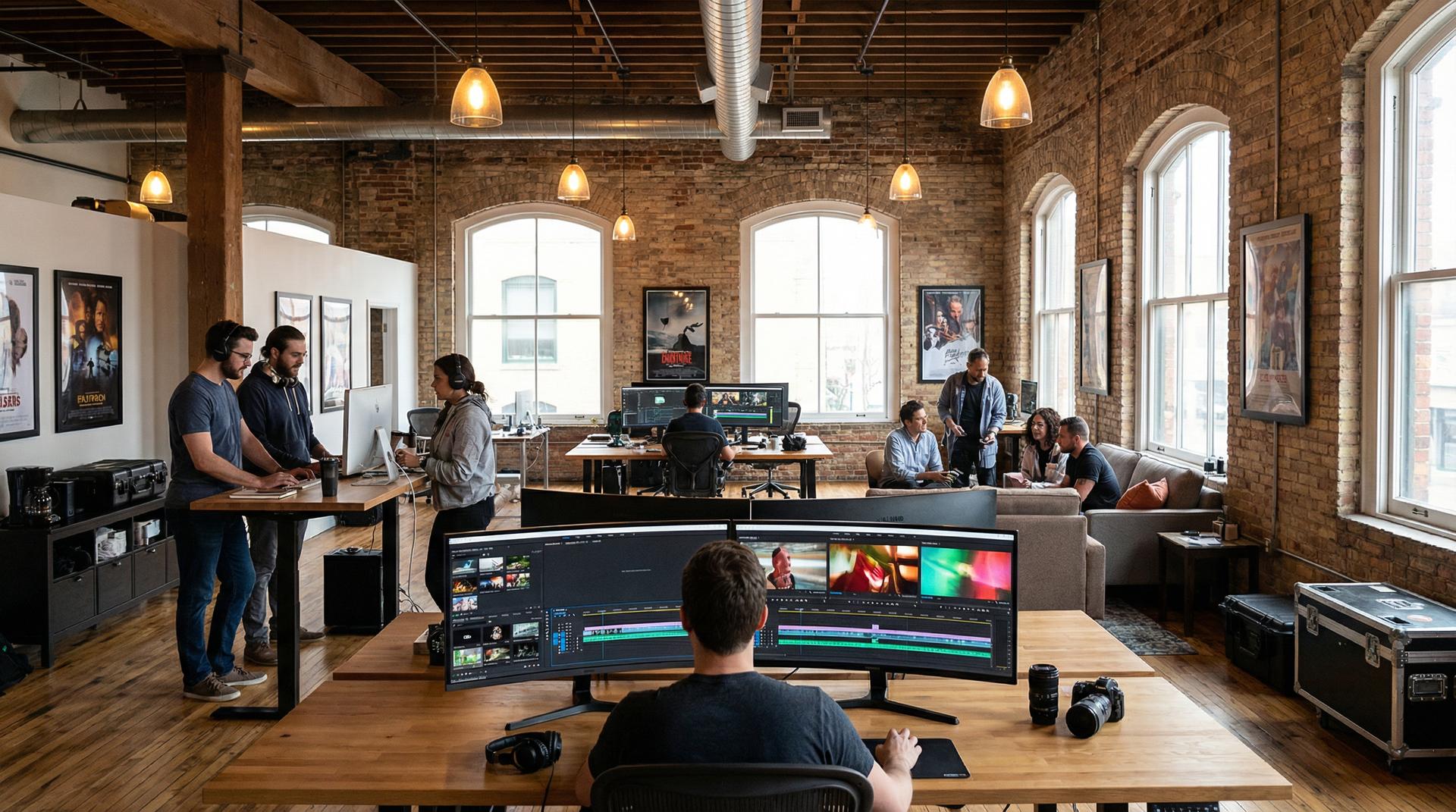 萝莉影视传媒公司办公环境